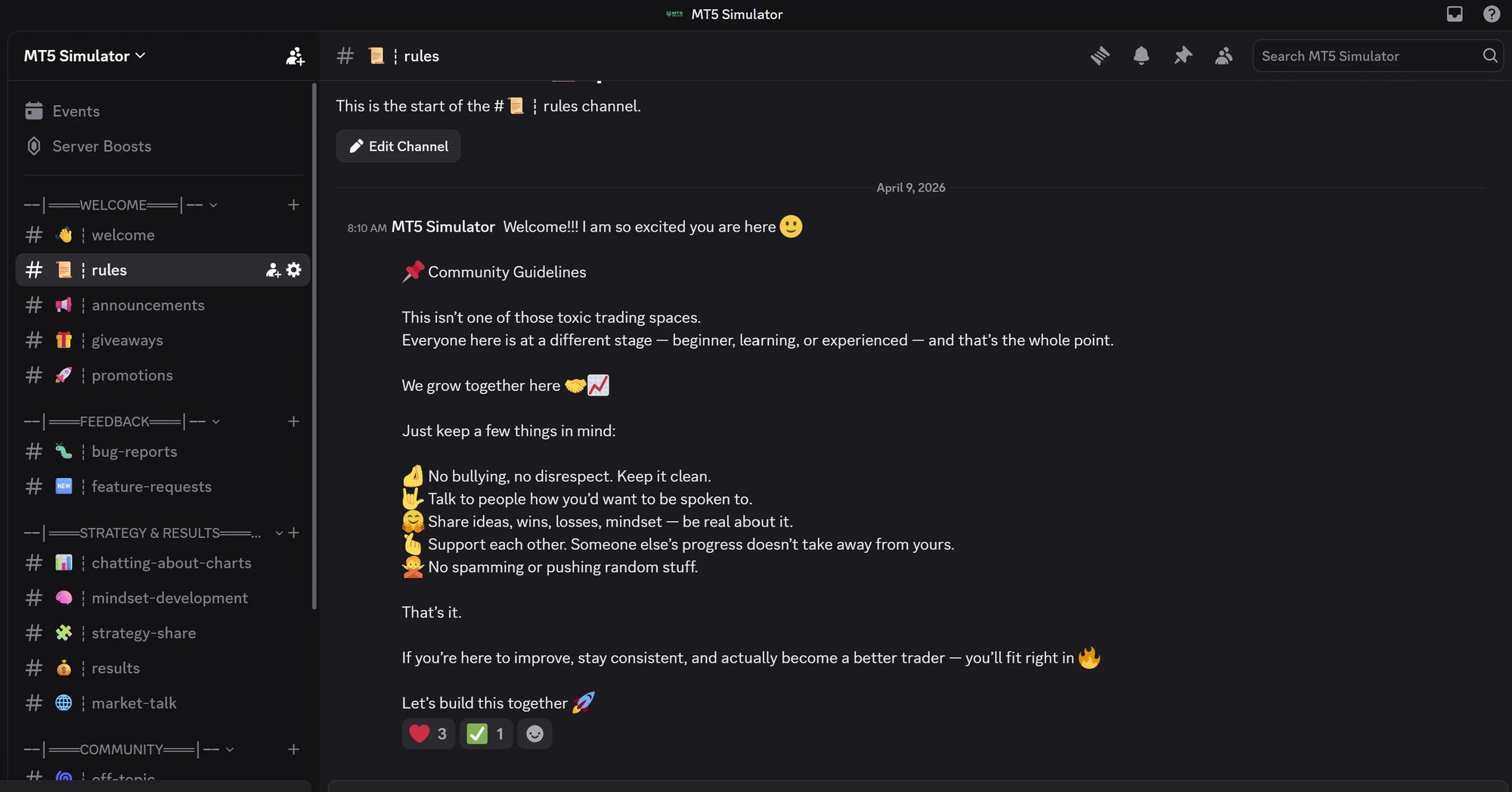 MT5 Simulator Discord community